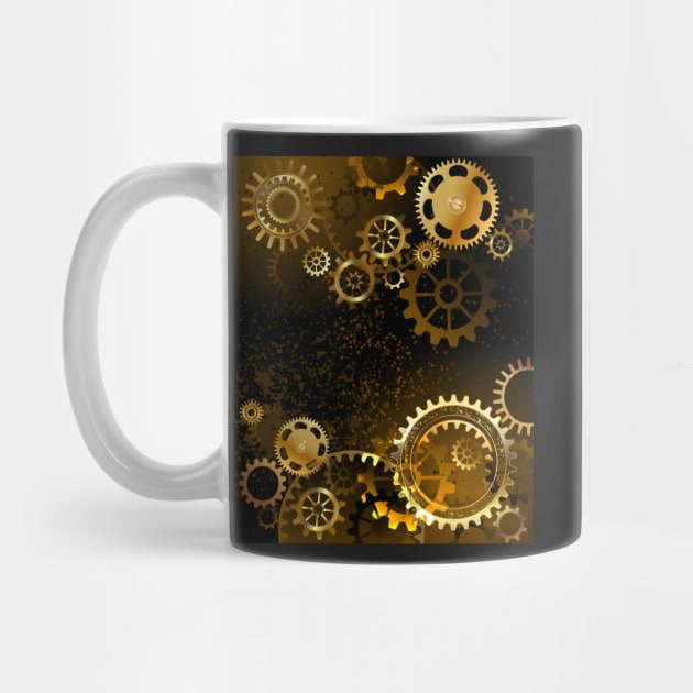 Background with gears ( Steampunk ) by Blackmoon9